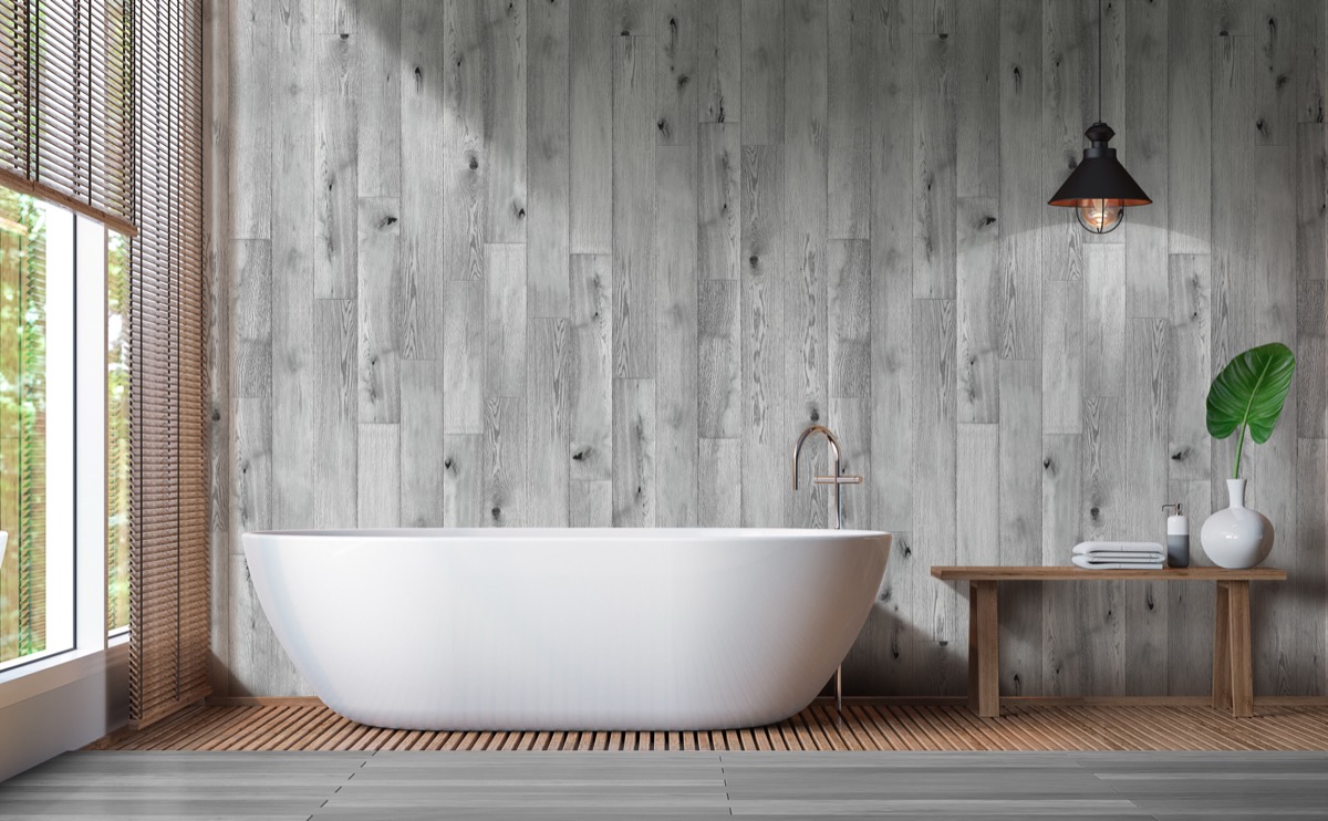 Distressed oak grey kitchen panels