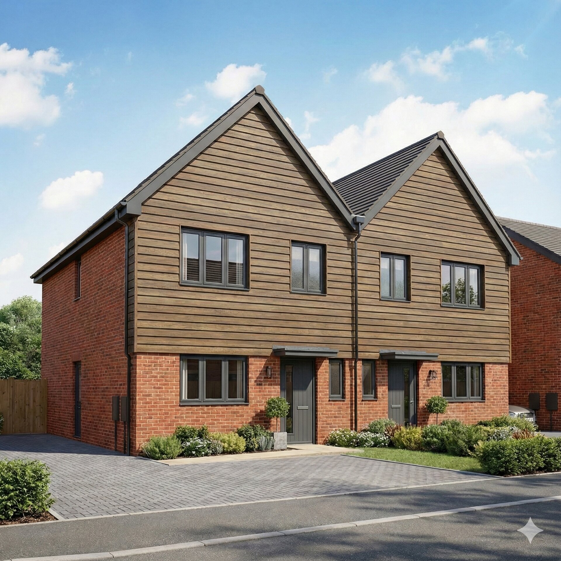 Dark oak featheredge cladding